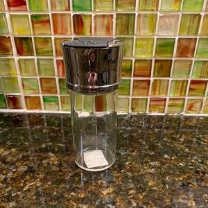 38 spice jars w/ 3 Container Store Spice Jar Bins